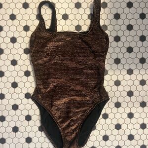Vintage Metallic One-Piece Swimsuit